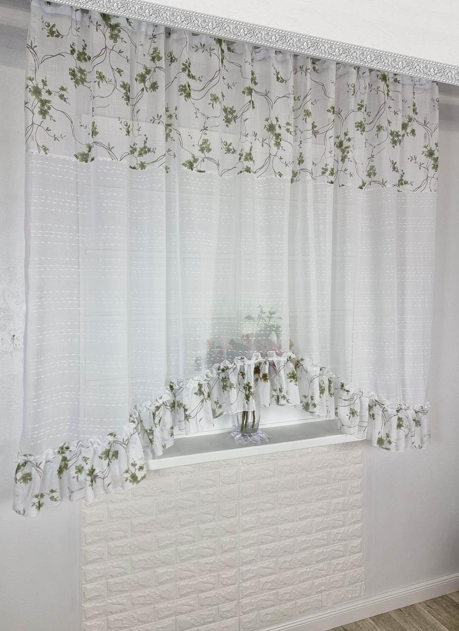 Тюль-арка "Палермо" Зелений, 300х170см