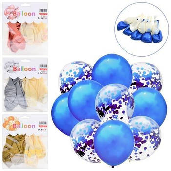 Повітряні кульки надувні 12 дюймів, 10шт, святковий набір MK5198 G-Rich