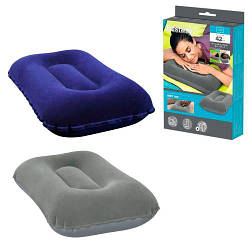Надувная флокированная подушка Bestway 67121, 42 х 26 х 10 см, серая