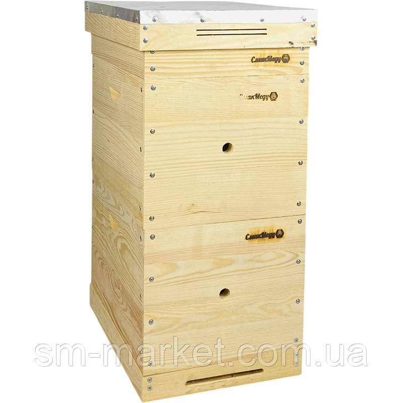 Вулик Дадан 8 рамковий, 2 корпуси, сосна