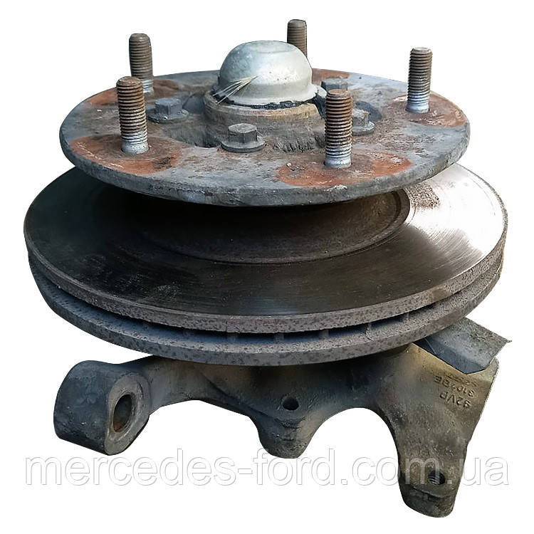 Поворотний кулак+маточина колеса в зборі правий б.у R14 Ford Transit 2.5 D/TD дизель 2.0 бензин Форд транзит 1992-2000, 92VB3107AF, фото 1