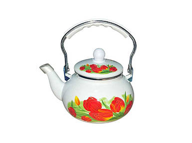 Чайник для плити 2,5л емальований Тюльпани EB-12604 ТМ EDENBERG FG