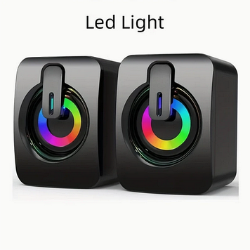 Колонки для ПК та не тільки з RGB підсвічуванням JJ-734 чорні