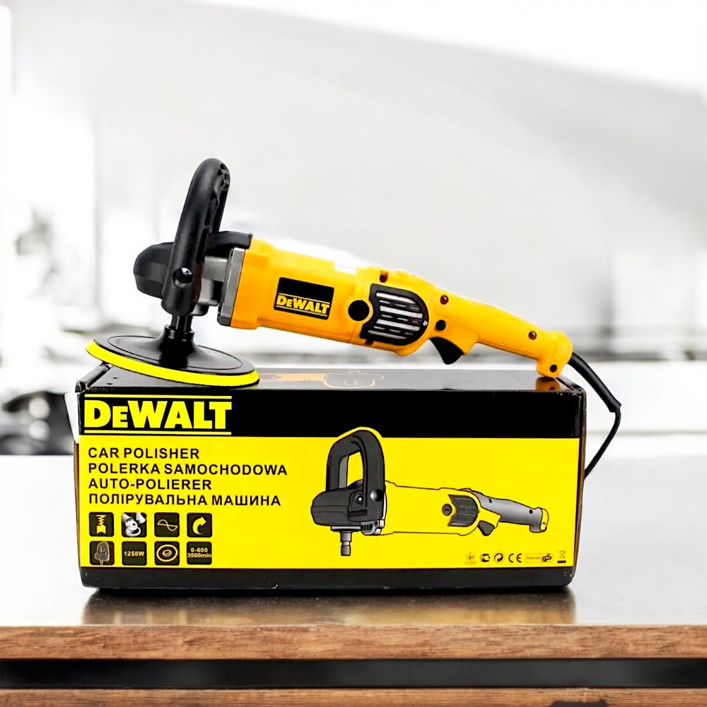 Полірувальна машина DeWalt DWP849X Кутова шліфувальна машина Деволт 1250 Вт 3500 об/хв Електрична шліфмашина