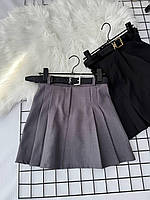 Женская классическая современная стильная юбка мини серого черного цвета 42-44, 46-48