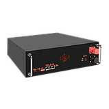 Акумулятор LP LiFePO4 51.2V - 100 Ah (5120Wh) (BMS SP 100A/50А) RM RS485/CAN LCD BL, фото 6
