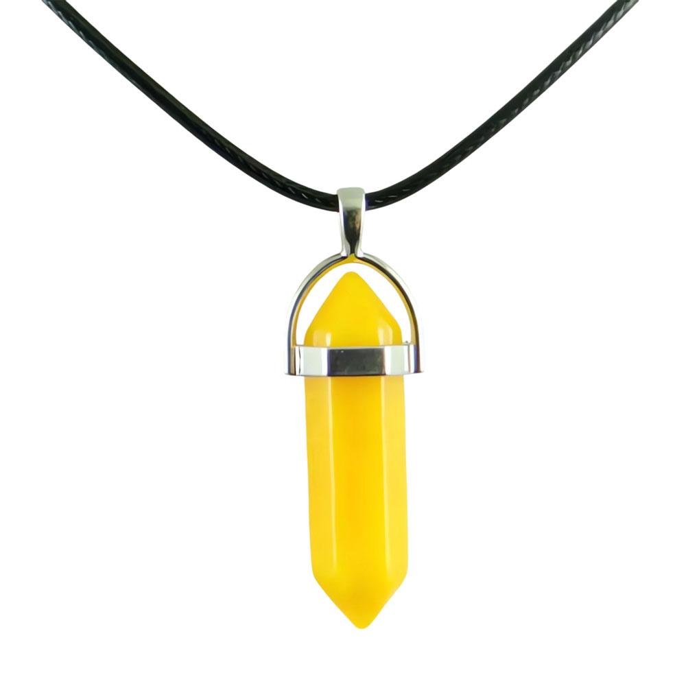 Кулон із Жовтого Агата йде в комплекті зі шнурочком, фото 1