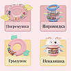 Інтерактивна розвиваюча іграшка Неваляшка музична рожевий Пірамідка Бджілка брязкальце з прорізувачем, фото 8