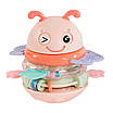 Інтерактивна розвиваюча іграшка Неваляшка музична рожевий Пірамідка Бджілка брязкальце з прорізувачем, фото 2