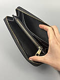 Шкіряний гаманець ZIPPER чорний, фото 2