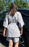 Костюм літній білий із шортами жіночий, фото 4