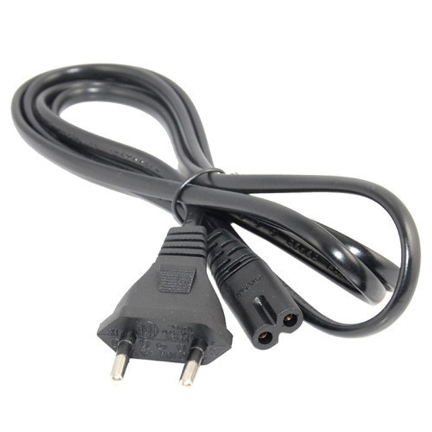 Кабель живлення шнур 2pin 220V, EC-60320 C7, для зарядних пристроїв фототехніки Canon, Nikon, Sony
