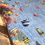 Скатертина-клейонка «Декорама Море» 140 см — на метраж, малюнок підводний світ, фото 3