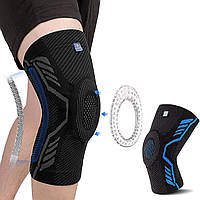 Компресійний наколінник ABYON із гелевими подушками та стабілізаторами для чоловіків і жінок, 1 шт. XL