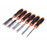 Набір столярних стамесок 250 мм 6-38 мм для різьблення по дереву 6 шт Kraft&Dele KD11772, фото 8