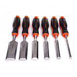 Набір столярних стамесок 250 мм 6-38 мм для різьблення по дереву 6 шт Kraft&Dele KD11772, фото 9