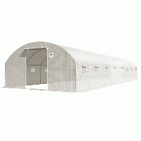 Теплиця садова, парник (подвійні двері) Focus Garden 4x10x2 біла