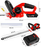 Акумуляторний тример для стрижки живоплоту з лазерним різанням 20 в Maltec 111400, фото 10