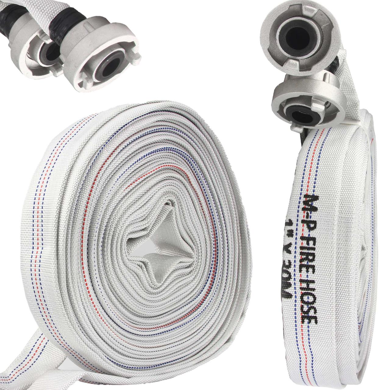 Пожежний шланг 1 "* 30М / білий з роз'ємами / Marpol, фото 1