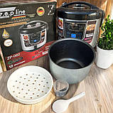 Мультиварка для дому на 6 л з мірним стаканчиком та чаша на пару 1800 Вт 12 автоматичних програм з таймером, фото 3