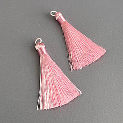 Шовкові китиці для сережок 9 см - рожевий