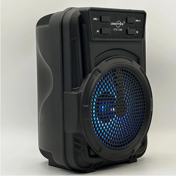 Портативна бездротова колонка з RGB підсвіткою GTS-1346 чорна