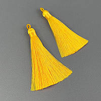 Шовкові китиці для сережок 9 см - жовтий
