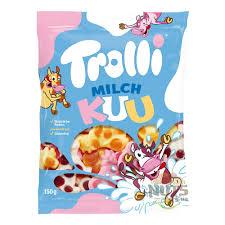 Цукерки желейні жувальні Trolli Milch Kuu (колювання), 150 г, Німеччина, різнобарвні, фото 1