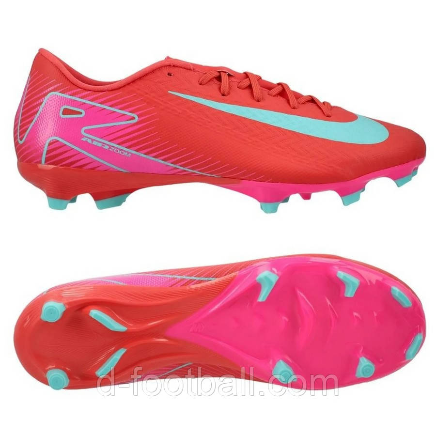 Футбольні бутси Nike Mercurial Air Zoom Vapor 16 Academy FG/MG FQ8374-800, Червоний, Розмір (EU) — 40