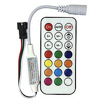 IR  смарт контролер RGB SPI Dream RF DC5-24V 60W 5A (21 кнопка)