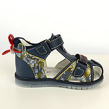 Сині босоніжки для хлопчика із закритим задником і носком Tomm серія Ортопед, фото 2