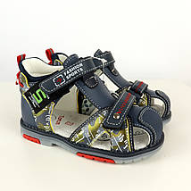 Сині босоніжки для хлопчика із закритим задником і носком Tomm серія Ортопед, фото 3