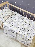 Комплект постільної білизни Qvatro Gold в дитяче ліжечко 120*60 см наволочка підковдра простирадло, фото 2