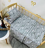 Комплект постільної білизни Qvatro Gold в дитяче ліжечко 120*60 см наволочка підковдра простирадло, фото 4