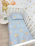 Комплект постільної білизни Qvatro Gold в дитяче ліжечко 120*60 см наволочка підковдра простирадло, фото 8