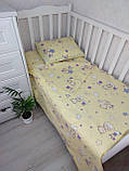 Комплект постільної білизни Qvatro Gold в дитяче ліжечко 120*60 см наволочка підковдра простирадло, фото 2