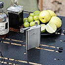 Титанова фляга для міцних алкогольних напоїв Boundless Voyage 200 мл з титановими чарками 2 шт та лійка в чохлі, фото 5