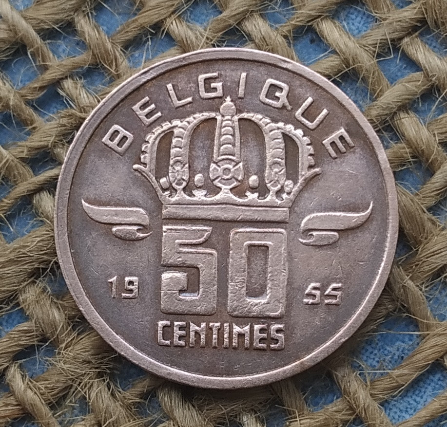 50 сантимiв 1955 року. Бельгiя