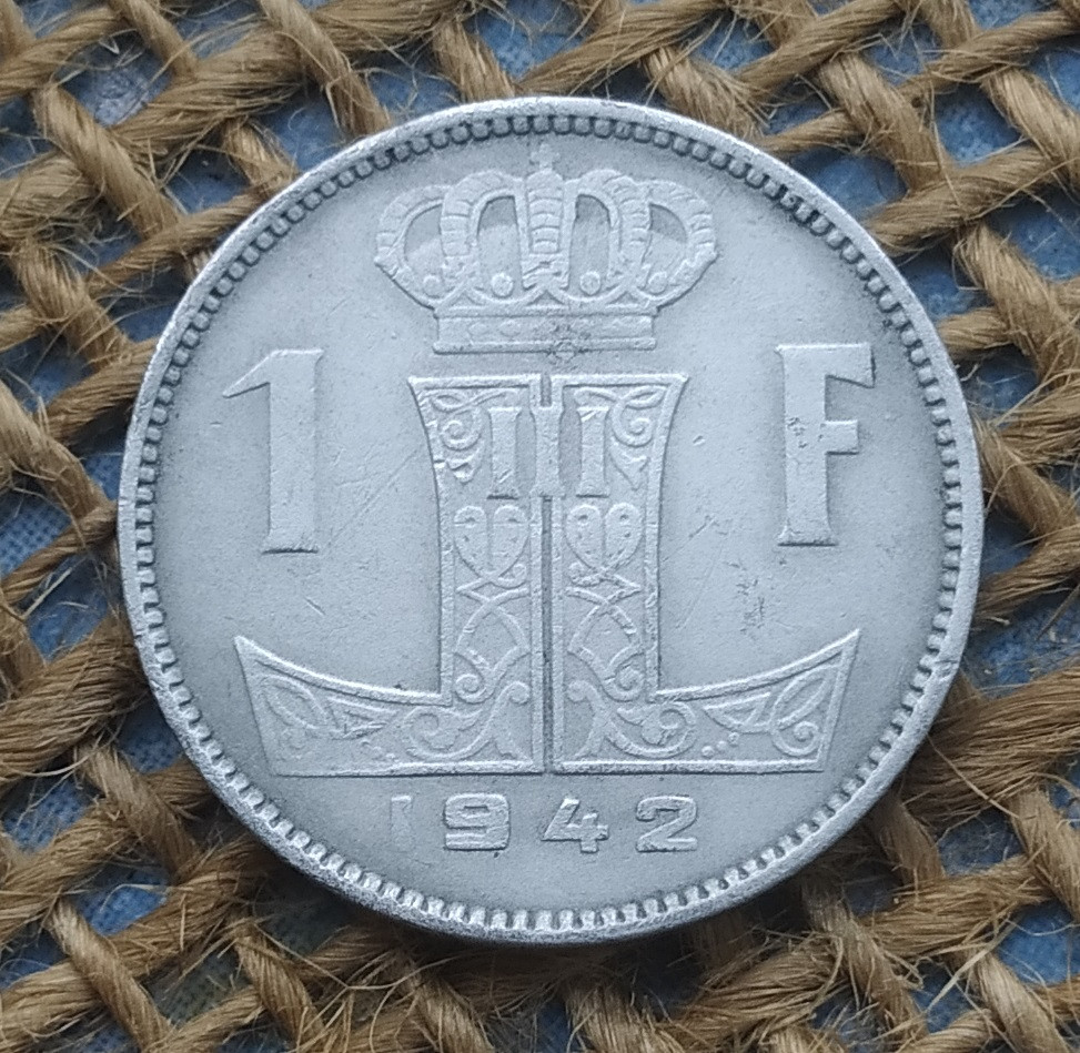 1 франк 1942 року. Бельгiя