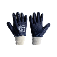 Рукавички маслобензостійкі з нітриловим покриттям та еластичним манжетом