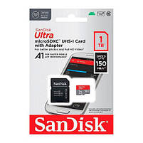 Карта пам'яті 1TB SanDisk microSDXC Ultra A1 (UHS-1) C10 (SDSQUAC-1T00-GN6MA) + adapter SD, фото 5