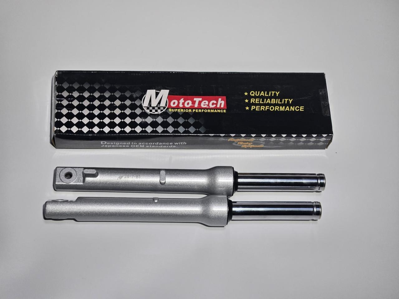 Амортизатор передній (Пер'я) барабан гідравліка на скутер Honda Dio AF 34,35 Mototech, фото 1