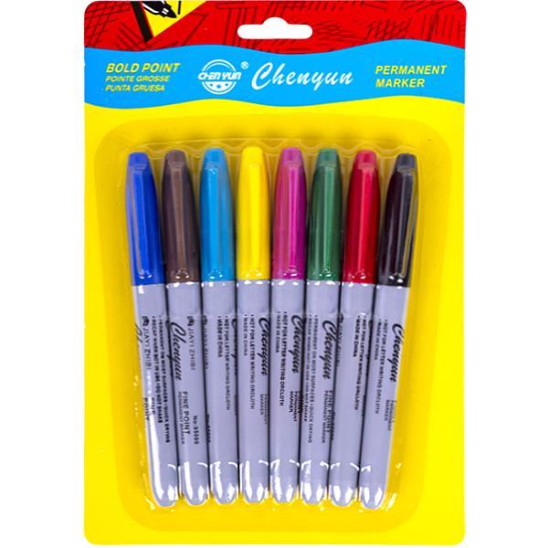 Набір кольорових маркерів перманентних 8 штук 95000-8