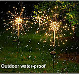 Сонячні садові вогні "Феєрверк" теплий білий (комплект 4 шт.), фото 2