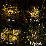 Сонячні садові вогні "Феєрверк" теплий білий (комплект 4 шт.), фото 4