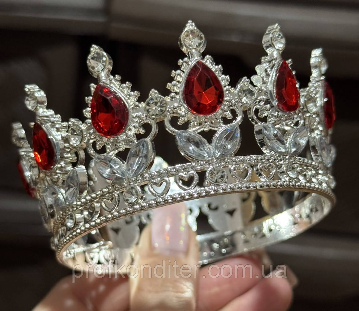 Корона металева для декору БЕНТО -  ЗОЛОТО-НІЖНО РОЖЕВИЙ, фото 1