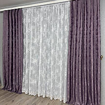 Готові штори Софт-мрамор №1039 Фіолетові, фото 3