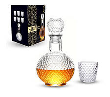 Набір для віскі ST (графін 1000 мл+ склянки 200 мл-6шт) 7 предметів скло (9099-3)