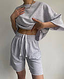 Жіночий базовий костюм футболка та шорти (Норма та напівбатал), фото 2