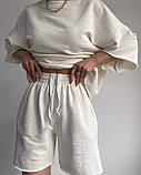 Жіночий базовий костюм футболка та шорти (Норма та напівбатал), фото 9